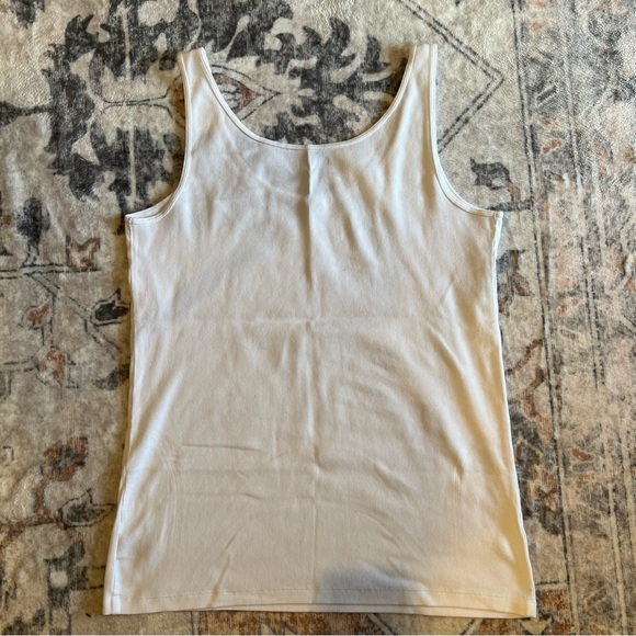 Stylus White Ribbed Tank Top - Picture 3 of 3